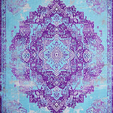 Ultra Soft Area Rug, Non Slip, Stain Resistant, Washable Area Rugs for Living Room, Bedroom, Boho Chic Distressed Area Rug(Blue)