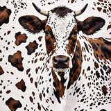 Ultra Soft Area Rug, Non Slip, Stain Resistant, Washable Area Rugs for Living Room, Bedroom, Faux Cow Print Western Living Room(White)