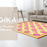 Ultra Soft Area Rug, Non Slip, Stain Resistant, Washable Area Rugs for Living Room, Bedroom, Bright Cheerful Holiday Aesthetic(Yellow)