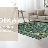 Ultra Soft Area Rug, Non Slip, Stain Resistant, Washable Area Rugs for Living Room, Bedroom, Rustic Vibrant Abstract Aesthetic(Green)
