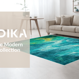 Dynamic Blue Green Abstract(Blue)