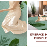 Ultra Soft Area Rug, Non Slip, Stain Resistant, Washable Area Rugs for Living Room, Bedroom, Tropical Monstera Leaf Runner(Gray)