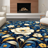 Luxe Golden Floral Accents(Blue)