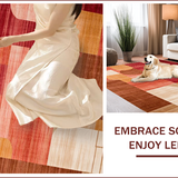 Ultra Soft Area Rug, Non Slip, Stain Resistant, Washable Area Rugs for Living Room, Bedroom, Vibrant Earthy Textured Layers(Red)