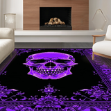 Ultra Soft Area Rug, Non Slip, Stain Resistant, Washable Area Rugs for Living Room, Bedroom, Eerie Black and White Contrast(Purple)