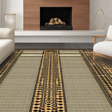 Ultra Soft Area Rug, Non Slip, Stain Resistant, Washable Area Rugs for Living Room, Bedroom, Chic Jungle Inspired Decor(Beige)