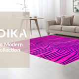 Ultra Soft Area Rug, Non Slip, Stain Resistant, Washable Area Rugs for Living Room, Bedroom, Soft Pink Animal Themed Decor(Purple)