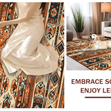 Ultra Soft Area Rug, Non Slip, Stain Resistant, Washable Area Rugs for Living Room, Bedroom, Stylish Cozy Southwestern Vibe(Orange)