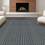 Ultra Soft Area Rug, Non Slip, Stain Resistant, Washable Area Rugs for Living Room, Bedroom, Trendy Luxurious Diamond Overlay(Gray)