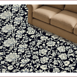 Ultra Soft Area Rug, Non Slip, Stain Resistant, Washable Area Rugs for Living Room, Bedroom, Reversible Plastic Straw(Black)
