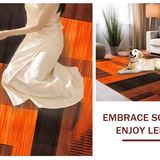 Ultra Soft Area Rug, Non Slip, Stain Resistant, Washable Area Rugs for Living Room, Bedroom, Dynamic Modern Optical Design(Orange)