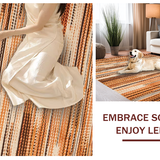 Ultra Soft Area Rug, Non Slip, Stain Resistant, Washable Area Rugs for Living Room, Bedroom, Eclectic Warm Tones Woven Artistry(Orange)