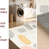 Ultra Soft Area Rug, Non Slip, Stain Resistant, Washable Area Rugs for Living Room, Bedroom, Warm Neutral Shaggy Layers(Yellow)