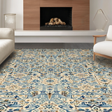 Art Deco Inspired Floral Composition(Blue)