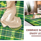 Ultra Soft Area Rug, Non Slip, Stain Resistant, Washable Area Rugs for Living Room, Bedroom, Whimsical Buffalo Check Arrangement(Green)