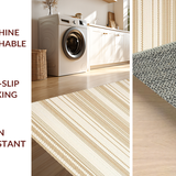 Ultra Soft Area Rug, Non Slip, Stain Resistant, Washable Area Rugs for Living Room, Bedroom, Rustic Natural Scalloped Elegance(Beige)