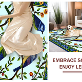 Lively Ornate Bird and Branch Ensemble(Blue)