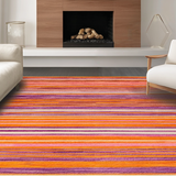 Ultra Soft Area Rug, Non Slip, Stain Resistant, Washable Area Rugs for Living Room, Bedroom, Playful Natural Fiber Aesthetic(Orange)