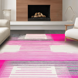 Ultra Soft Area Rug, Non Slip, Stain Resistant, Washable Area Rugs for Living Room, Bedroom, Shaped Faux Hide Charm(Pink)