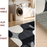 Contemporary Black and White Swirls(Black)