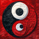 Ultra Soft Area Rug, Non Slip, Stain Resistant, Washable Area Rugs for Living Room, Bedroom, Yin Yang Ba-gua Round(Red)