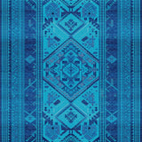 Ultra Soft Area Rug, Non Slip, Stain Resistant, Washable Area Rugs for Living Room, Bedroom, Boho Traditional Non-Shedding(Blue)