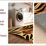 Ultra Soft Area Rug, Non Slip, Stain Resistant, Washable Area Rugs for Living Room, Bedroom, Bold Earthy Tiger Stripe Aesthetic(Brown)