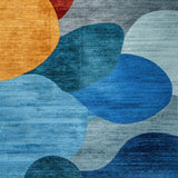 Ultra Soft Area Rug, Non Slip, Stain Resistant, Washable Area Rugs for Living Room, Bedroom, Abstract Holes Pattern(Gray)
