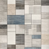 Ultra Soft Area Rug, Non Slip, Stain Resistant, Washable Area Rugs for Living Room, Bedroom, Modern Patchwork Cotton Low Pile(Gray)