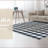Ultra Soft Area Rug, Non Slip, Stain Resistant, Washable Area Rugs for Living Room, Bedroom, Stain-Resistant Minimalist Entryway Area Carpet(Black)