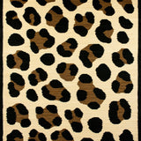 Fluffy Leopard Print Faux Fur(Beige)