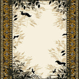 Ultra Soft Area Rug, Non Slip, Stain Resistant, Washable Area Rugs for Living Room, Bedroom, Cheetah Bordered Animal(Beige)