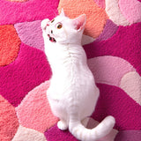 Ultra Soft Area Rug, Non Slip, Stain Resistant, Washable Area Rugs for Living Room, Bedroom, cat shaped cartoon tufted(Pink)