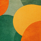 Ultra Soft Area Rug, Non Slip, Stain Resistant, Washable Area Rugs for Living Room, Bedroom, Abstract Geometric Striped(Orange)