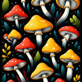 Ultra Soft Area Rug, Non Slip, Stain Resistant, Washable Area Rugs for Living Room, Bedroom, Memory Foam Mushroom Rug(Red)