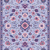 Ultra Soft Area Rug, Non Slip, Stain Resistant, Washable Area Rugs for Living Room, Bedroom, Boho Floral Machine Washable(Purple)
