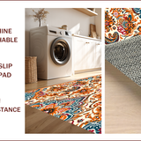 Ultra Soft Area Rug, Non Slip, Stain Resistant, Washable Area Rugs for Living Room, Bedroom, Rustic Orange Living Room Stain-Resistant Rug(Beige)