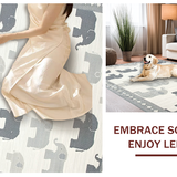 Ultra Soft Area Rug, Non Slip, Stain Resistant, Washable Area Rugs for Living Room, Bedroom, Elegant Soft-Hued Animal Motif(Gray)