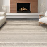Ultra Soft Area Rug, Non Slip, Stain Resistant, Washable Area Rugs for Living Room, Bedroom, Inviting Textured Earth Palette(Beige)