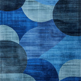 Ultra Soft Area Rug, Non Slip, Stain Resistant, Washable Area Rugs for Living Room, Bedroom, Boho Abstract Non-Slip Bedroom Rug(Blue)