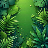 Ultra Soft Area Rug, Non Slip, Stain Resistant, Washable Area Rugs for Living Room, Bedroom, Tropical Palm Leaf(Green)