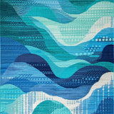 Ultra Soft Area Rug, Non Slip, Stain Resistant, Washable Area Rugs for Living Room, Bedroom, Coastal Sea Turtle Nautical(Blue)