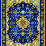 Ultra Soft Area Rug, Non Slip, Stain Resistant, Washable Area Rugs for Living Room, Bedroom, Velvet Islamic Prayer Mat(Blue)