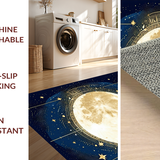 Ultra Soft Area Rug, Non Slip, Stain Resistant, Washable Area Rugs for Living Room, Bedroom, Bright Ethereal Galaxy Aesthetic(Gold)
