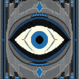 Ultra Soft Area Rug, Non Slip, Stain Resistant, Washable Area Rugs for Living Room, Bedroom, Evil Eye Tassel Boho(Blue)