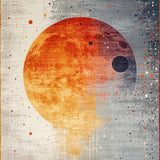 Ultra Soft Area Rug, Non Slip, Stain Resistant, Washable Area Rugs for Living Room, Bedroom, Boho Moon Phase Witch(Orange)