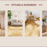 Ultra Soft Area Rug, Non Slip, Stain Resistant, Washable Area Rugs for Living Room, Bedroom, Fluffy Neutral Beige Bedroom Rug for Cozy Minimalist Decor(Beige)