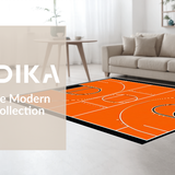 Ultra Soft Area Rug, Non Slip, Stain Resistant, Washable Area Rugs for Living Room, Bedroom, Playful Orange Graphic Design(Orange)