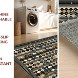 Trendy Black and White Medallion(Beige)