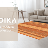 Ultra Soft Area Rug, Non Slip, Stain Resistant, Washable Area Rugs for Living Room, Bedroom, Chic Contemporary Solid Look(Orange)